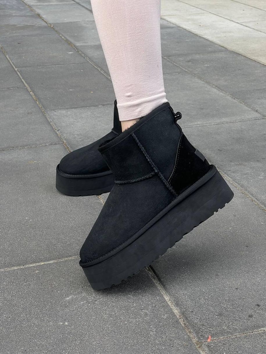 Зимние сапоги Ugg Mini Platform Black 9908 фото