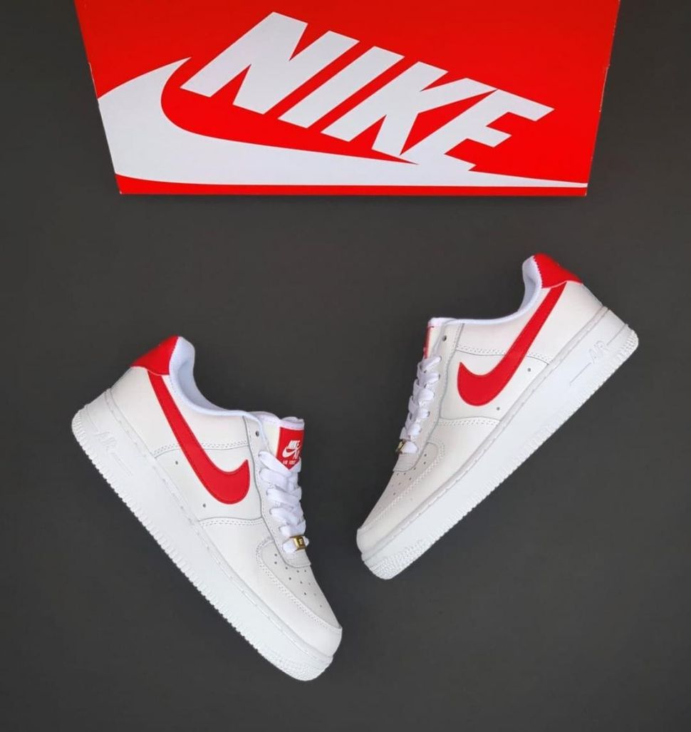Nike Air Force 1 White Red 5 190 фото