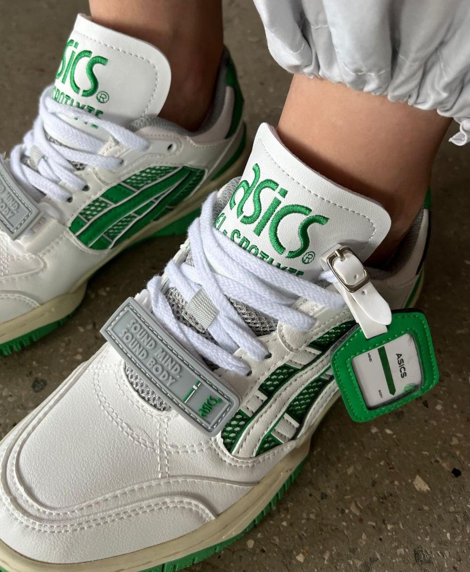 Кросівки Asics Gel-Spotlyte Low V2 White Green 9299 фото