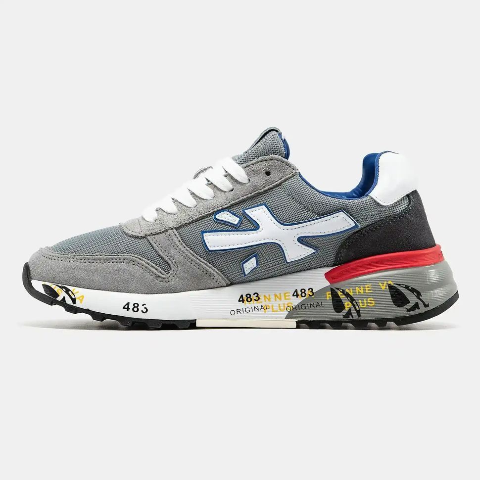 Premiata Mick Grey Blue Red