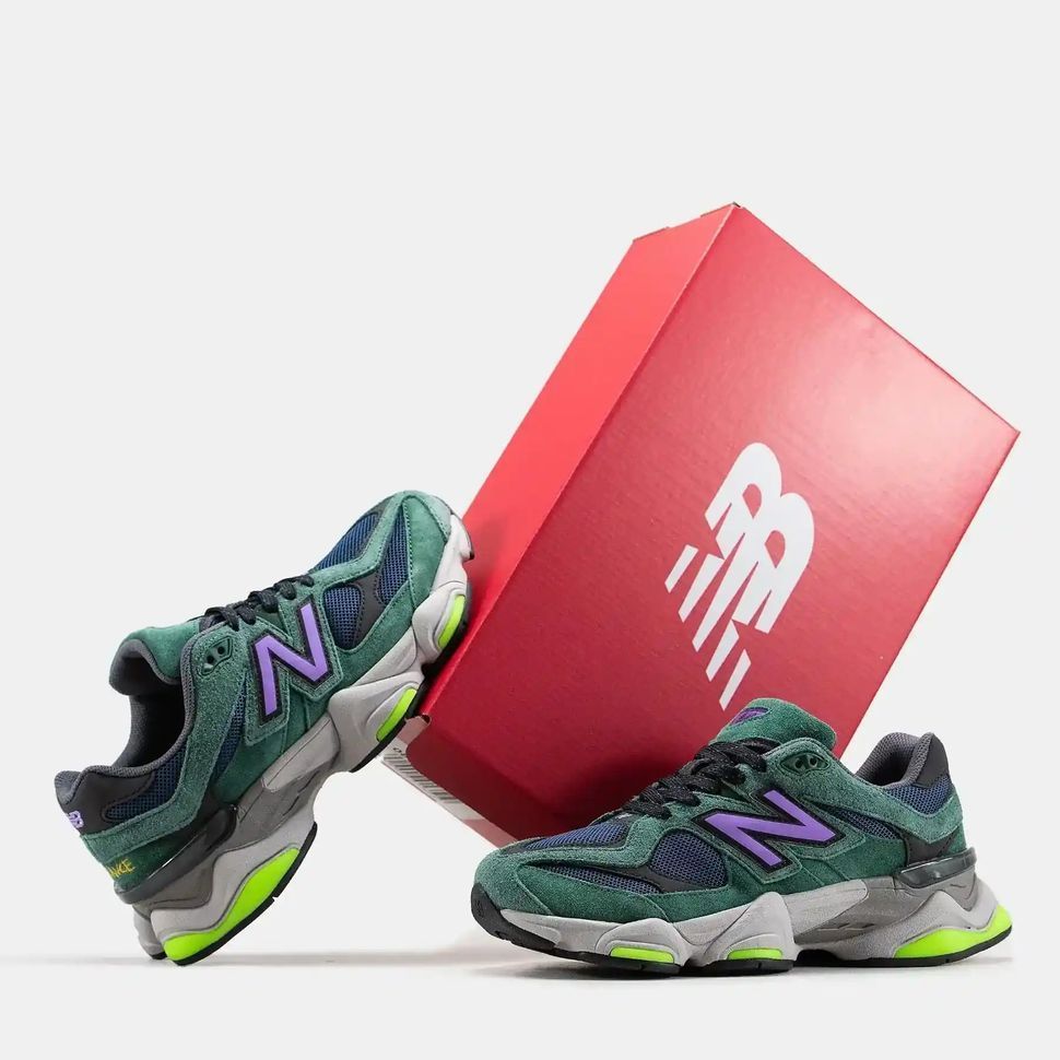New Balance 9060 Green Purple Navy