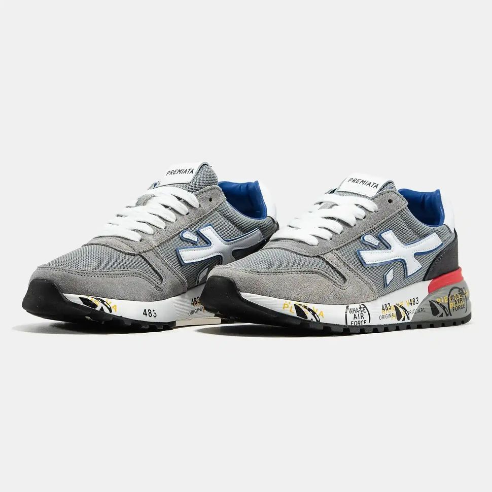 Premiata Mick Grey Blue Red