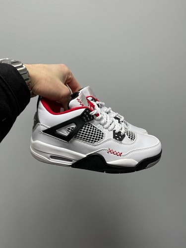 Баскетбольні кросівки Nike Air Jordan 4 Chunky Lace White Black 4691 фото