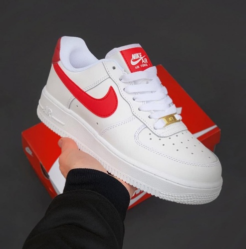 Кросівки Nike Air Force 1 White Red 5 190 фото