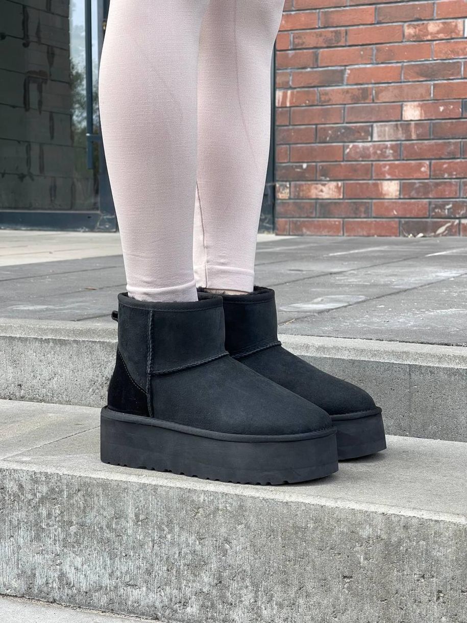 Зимові чоботи Ugg Mini Platform Black 9908 фото