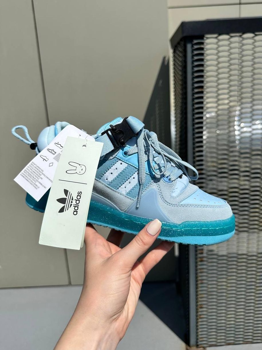 Кросівки Adidas Forum x Bad Bunny Blue Tint 9254 фото