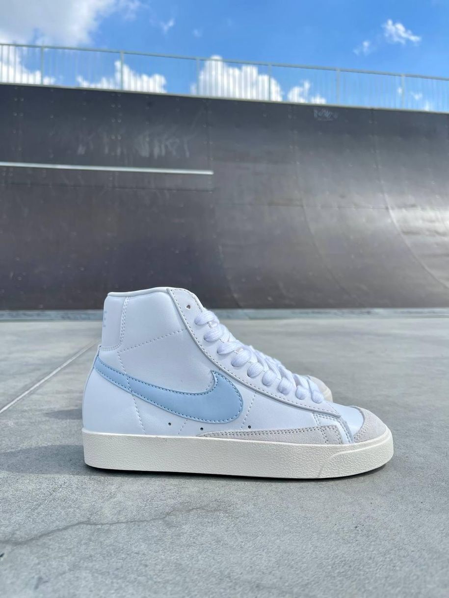Кросівки Nike Blazer White «Blue Logo» 978 фото