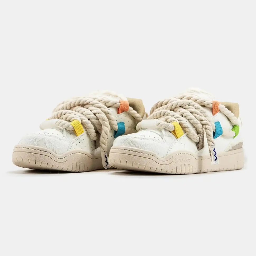 Cat & Sofa Rope Laces Off-White Multi
