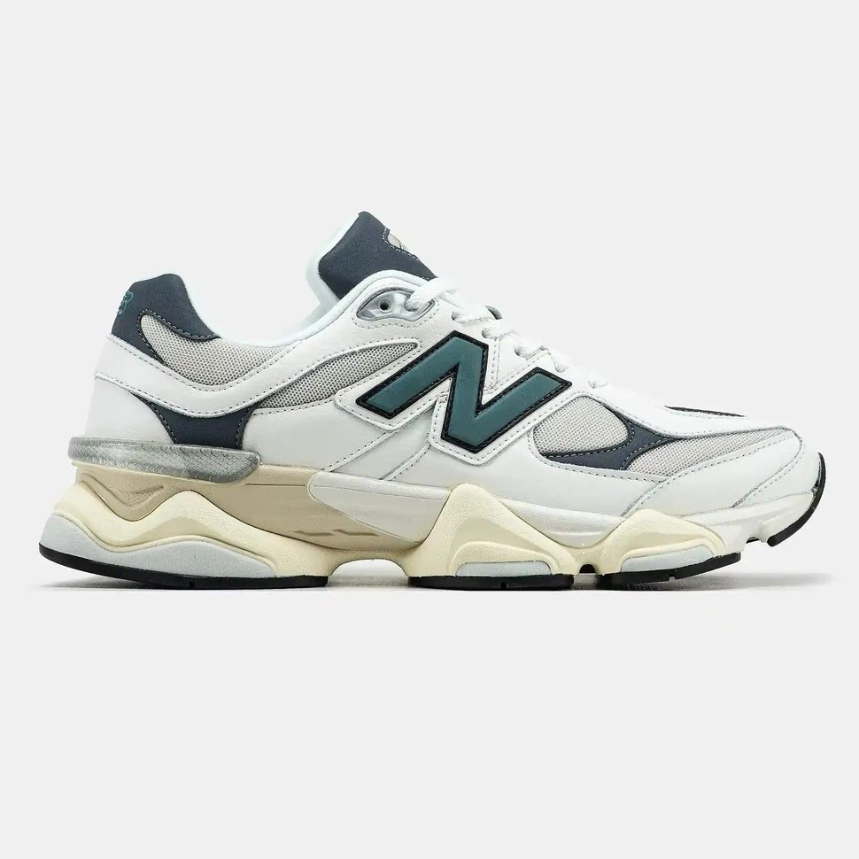 New Balance 9060 White Dark Green Cream