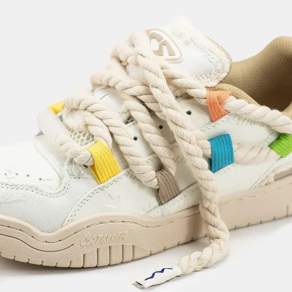 Cat & Sofa Rope Laces Off-White Multi