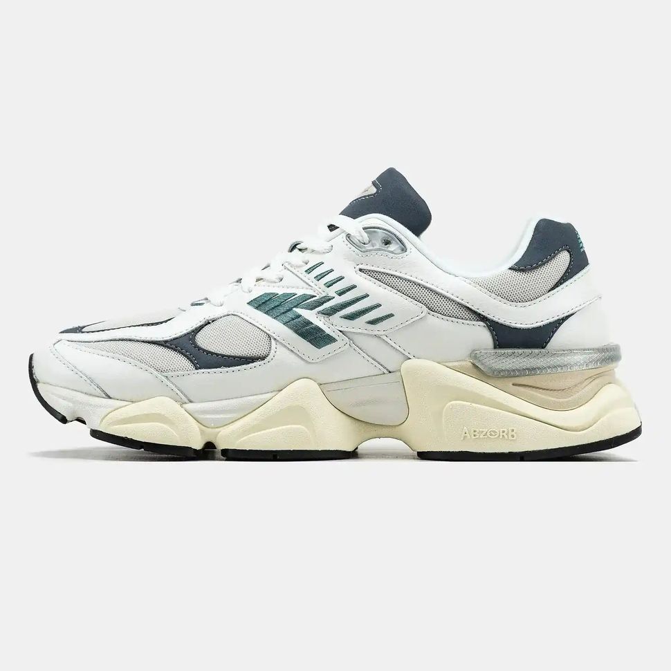 New Balance 9060 White Dark Green Cream