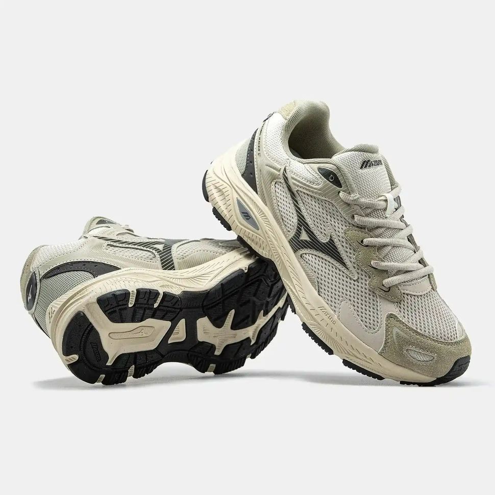 Mizuno Wave Rider S Beige Grey Black