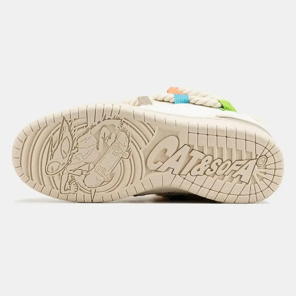 Cat & Sofa Rope Laces Off-White Multi