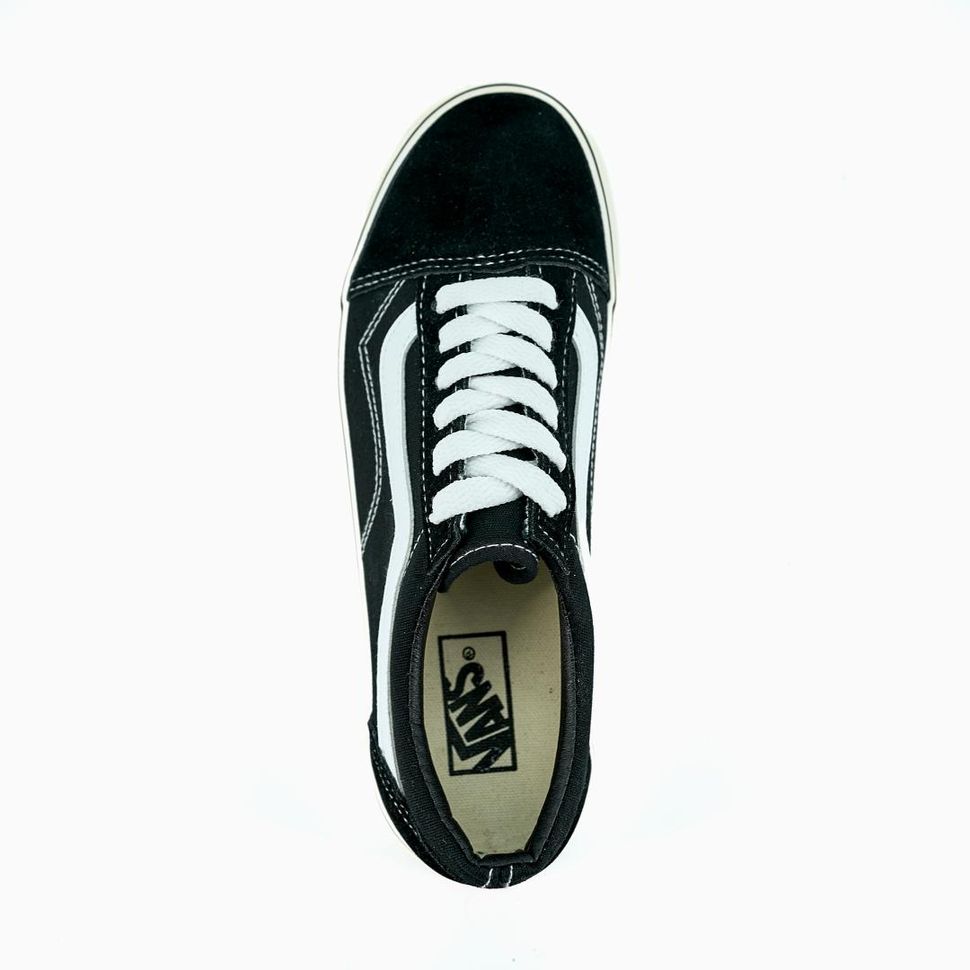 Кеди Vans Old Skool Classic Black White (Молочна підошва) 10363 фото