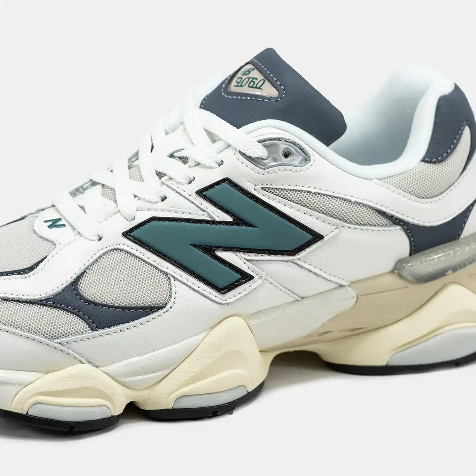 New Balance 9060 White Dark Green Cream