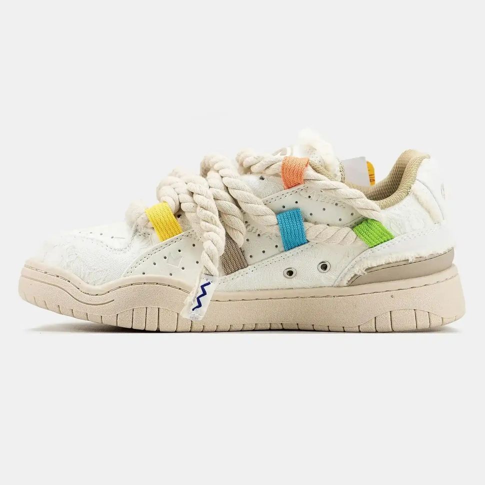 Cat & Sofa Rope Laces Off-White Multi