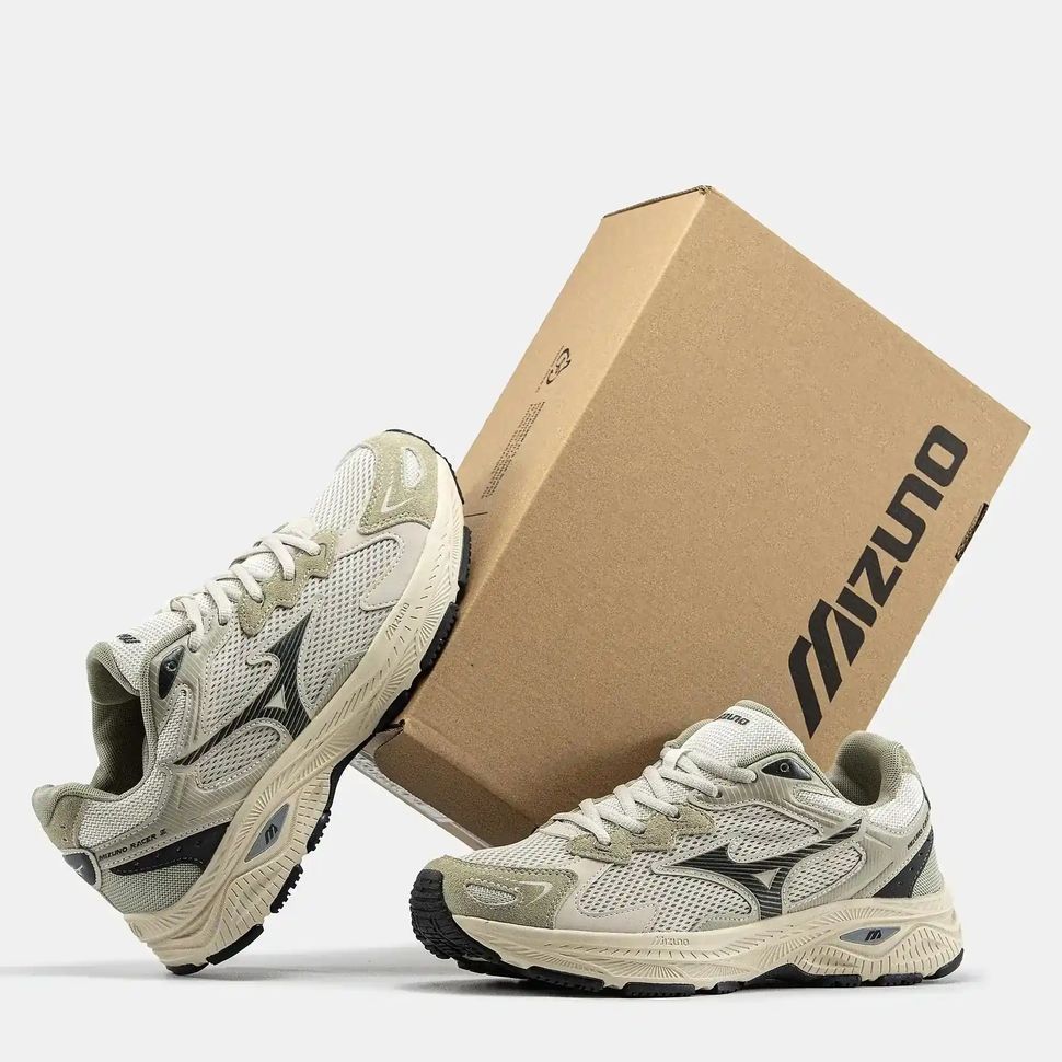 Mizuno Wave Rider S Beige Grey Black