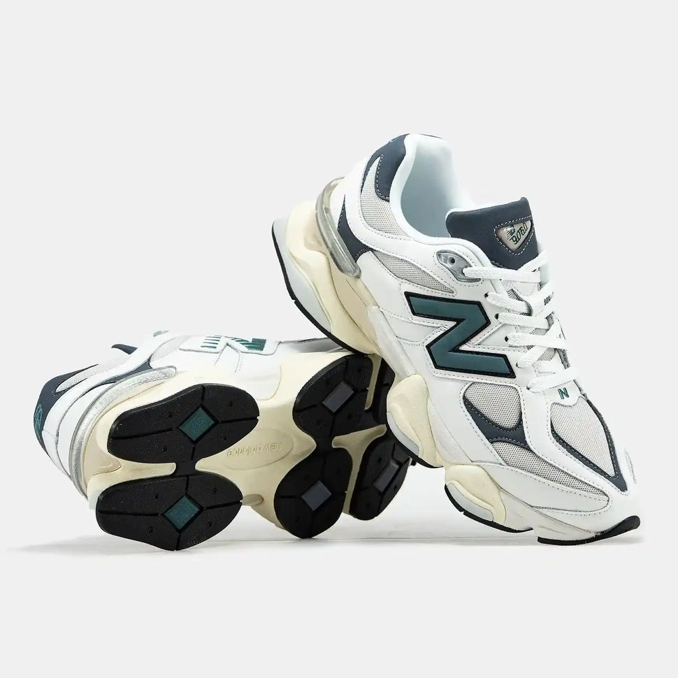 New Balance 9060 White Dark Green Cream