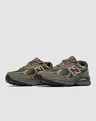 New Balance 990v3 Dark Olive Burgundy USA