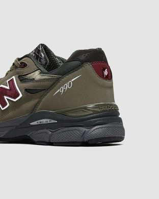 New Balance 990v3 Dark Olive Burgundy USA