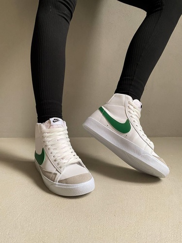 Nike Blazer High White Green 7023 фото