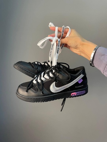 Кросівки Nike SB Dunk x Off White Black Silver 8375 фото