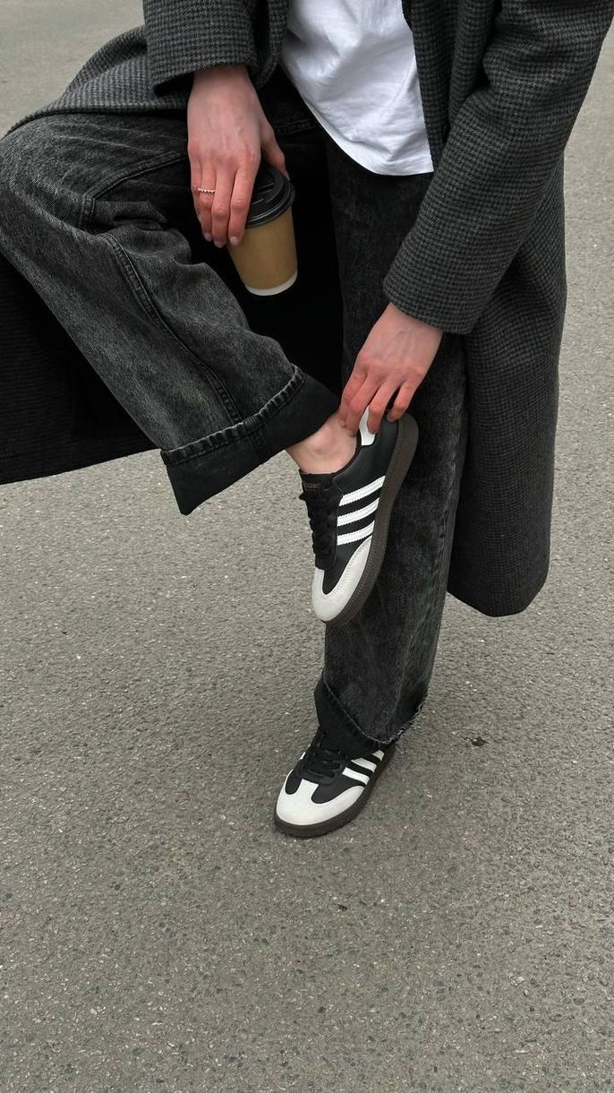 Кеды Adidas Samba Black Beige 9127 фото