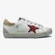 Golden Goose Superstar White Red Gold Glitter, 36