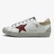 Golden Goose Superstar White Red Gold Glitter, 36