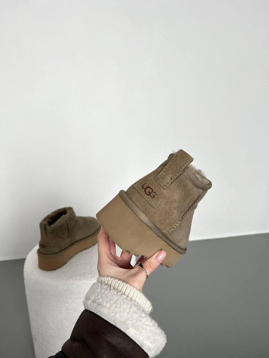 Зимние сапоги UGG Ultra Mini Platform Beige v2, 39