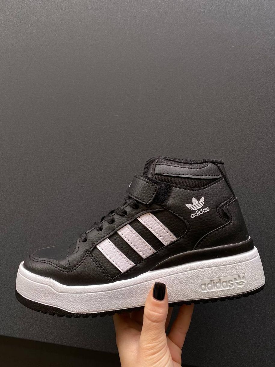 Adidas Forum High Black White v2 8699 фото