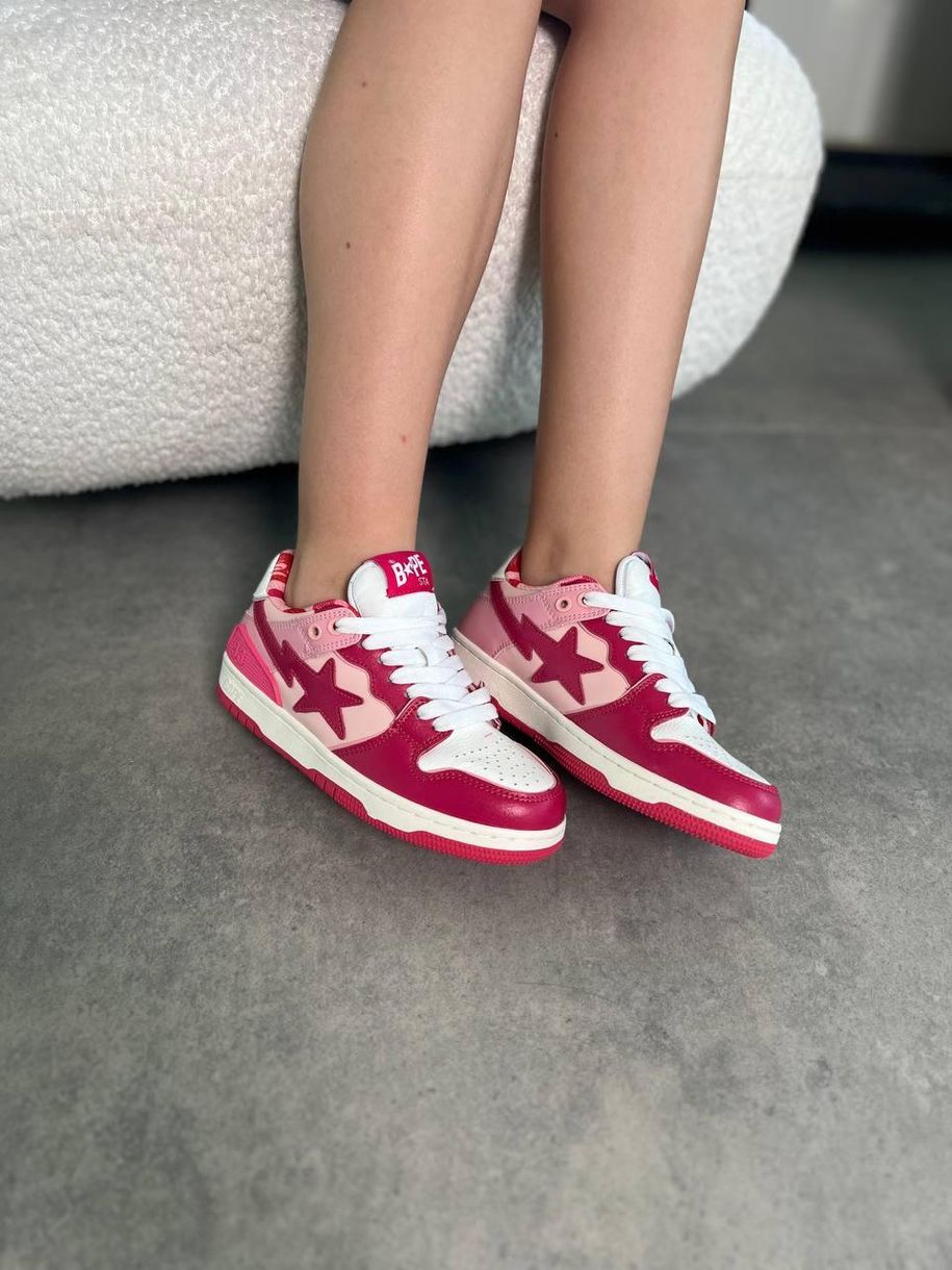 Кросівки BAPE Low Pink 9313 фото