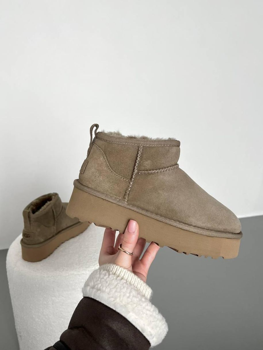 Зимние сапоги UGG Ultra Mini Platform Beige v2, 39