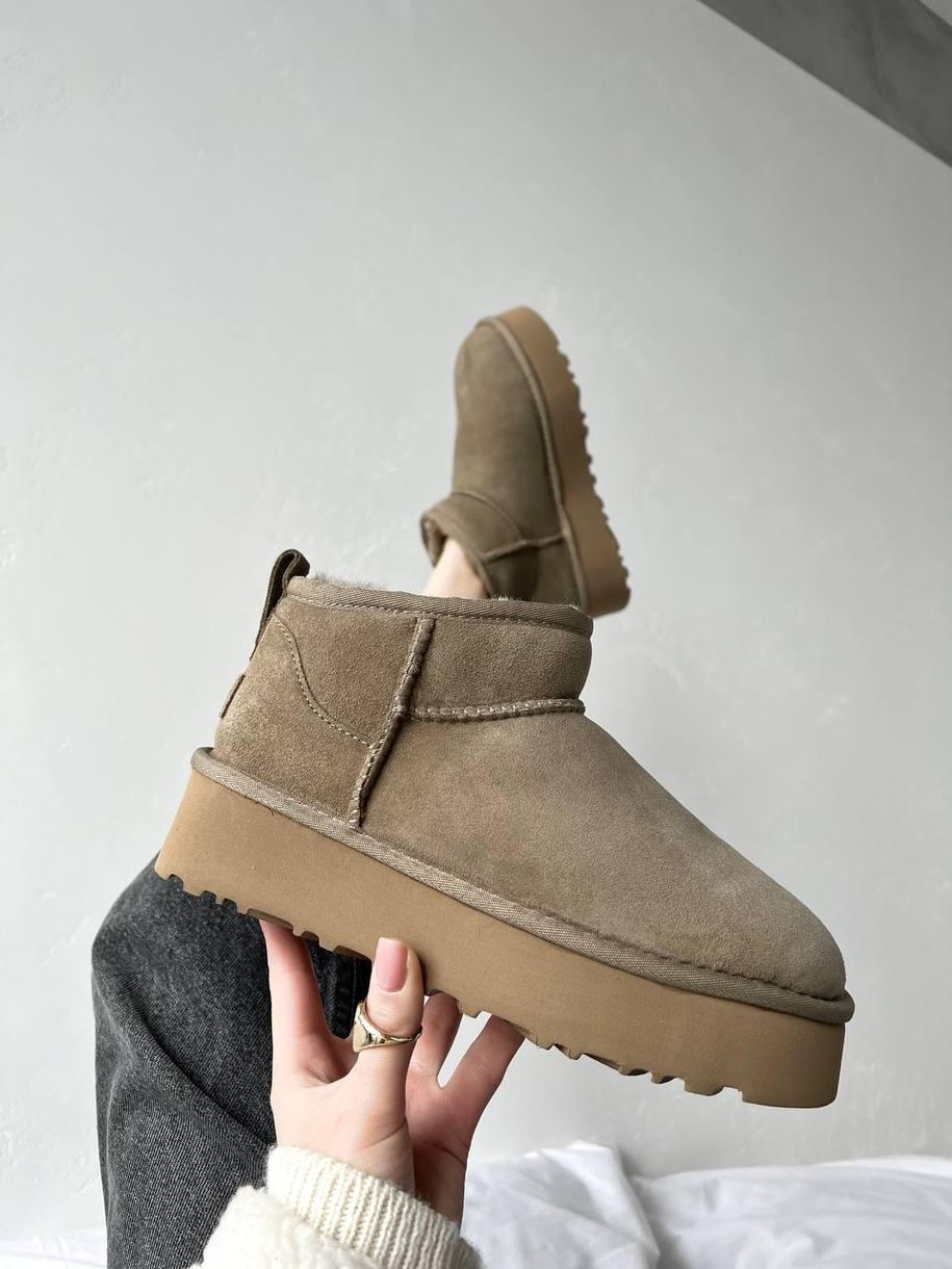 Зимние сапоги UGG Ultra Mini Platform Beige v2, 39