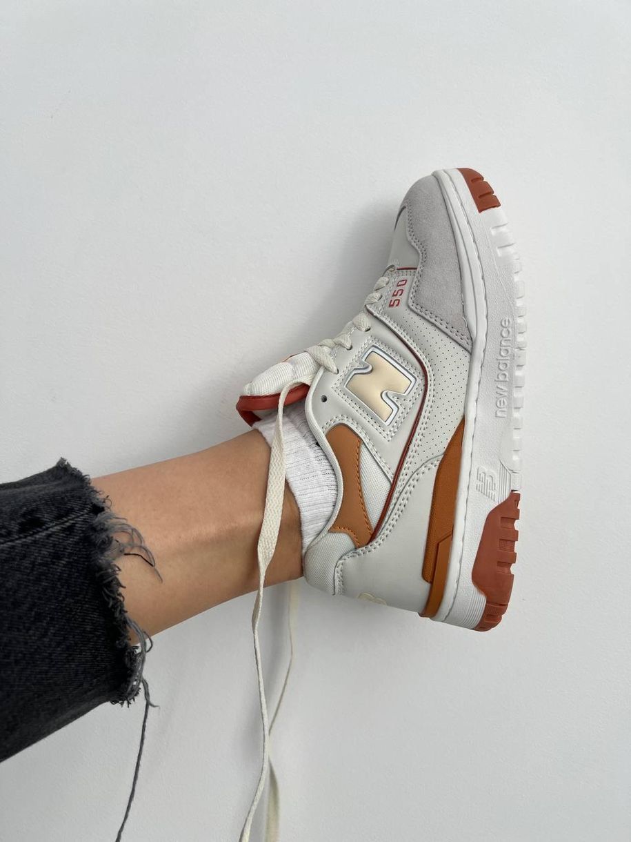 Кросівки New Balance 550 White Orange 8000 фото