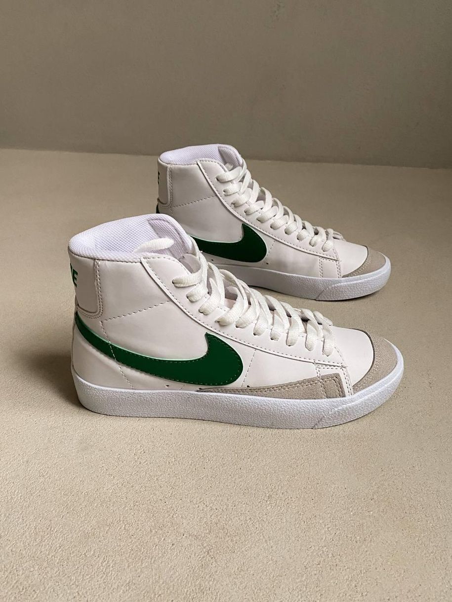 Кросівки Nike Blazer High White Green 7023 фото