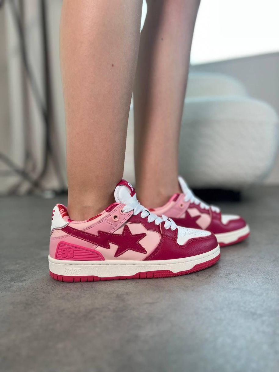 Кросівки BAPE Low Pink 9313 фото