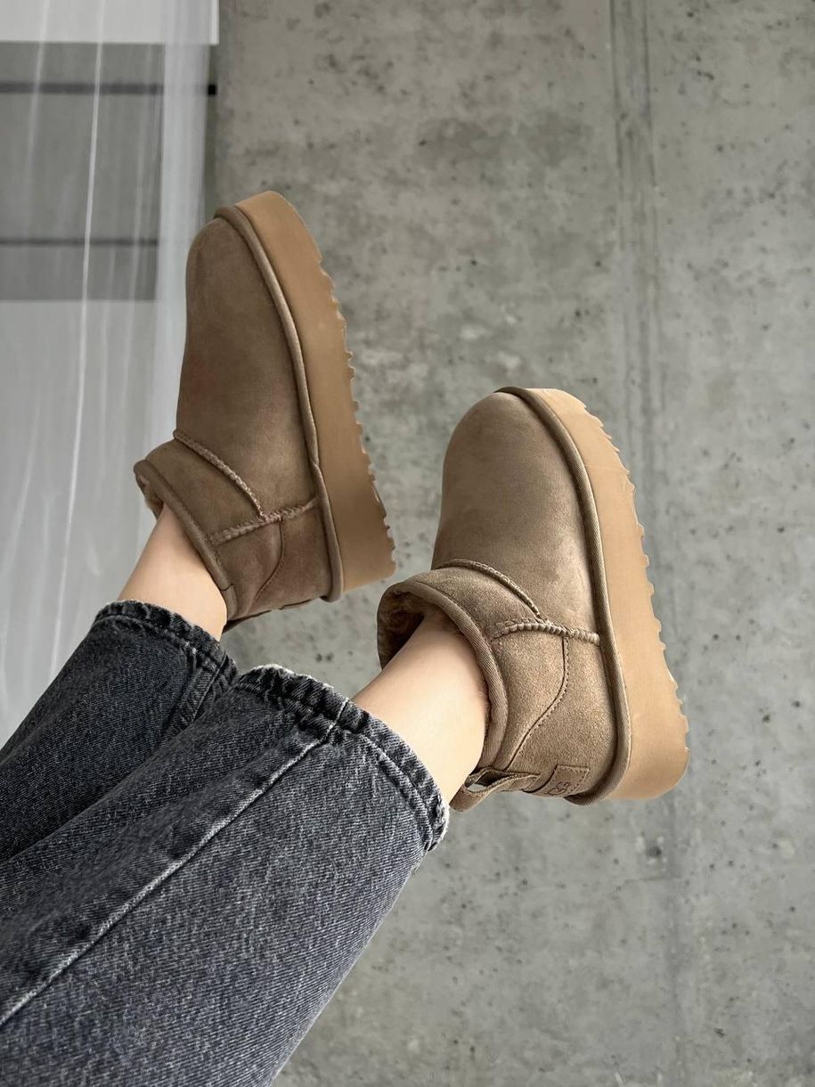 Зимние сапоги UGG Ultra Mini Platform Beige v2, 39