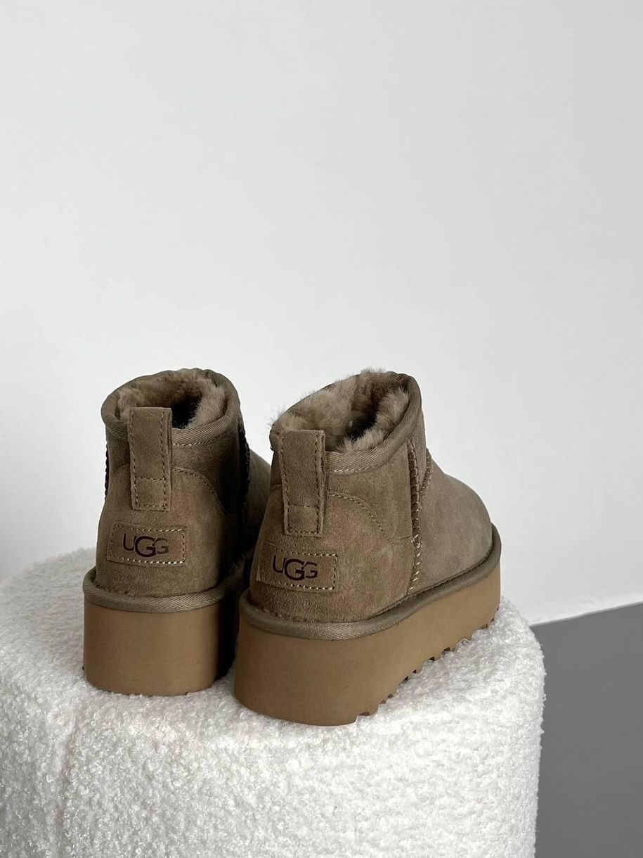 Зимние сапоги UGG Ultra Mini Platform Beige v2, 39