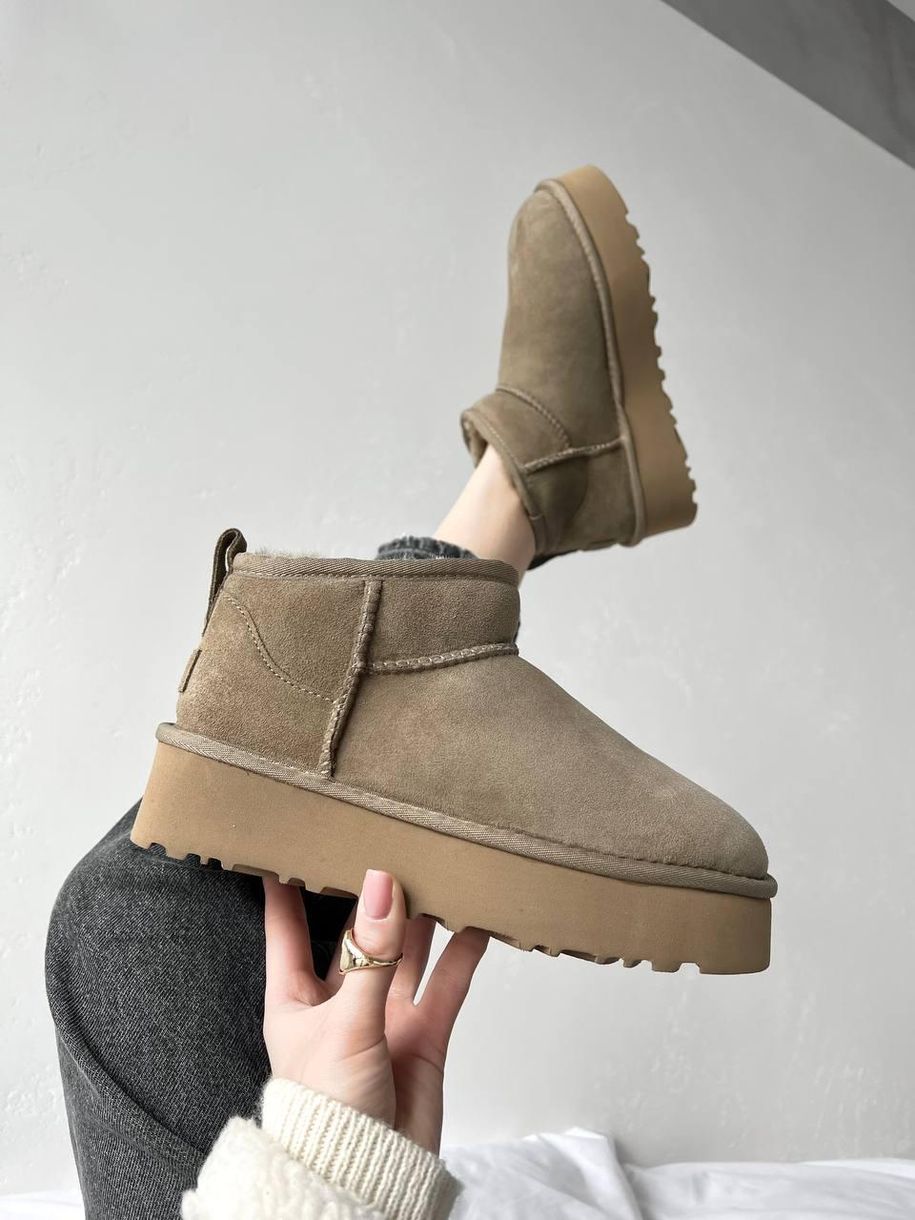 Зимние сапоги UGG Ultra Mini Platform Beige v2, 39