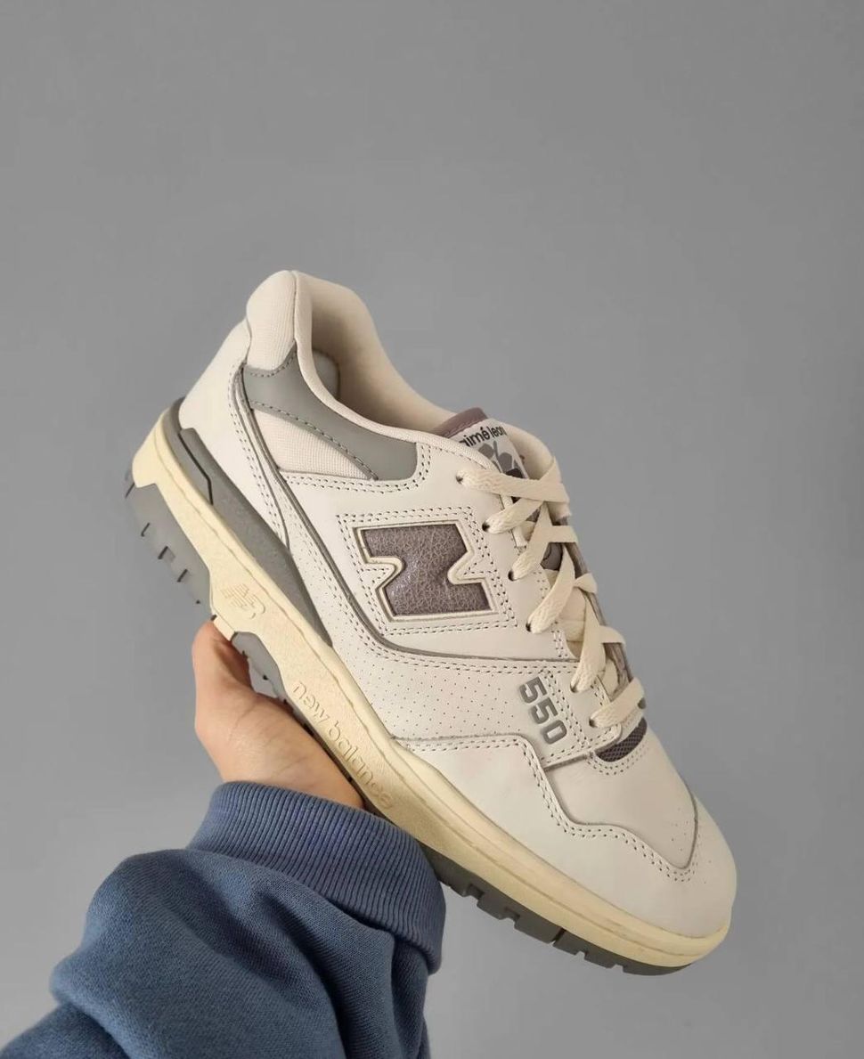 Кроссовки New Balance 550 Leon Dore White Grey 7014 фото