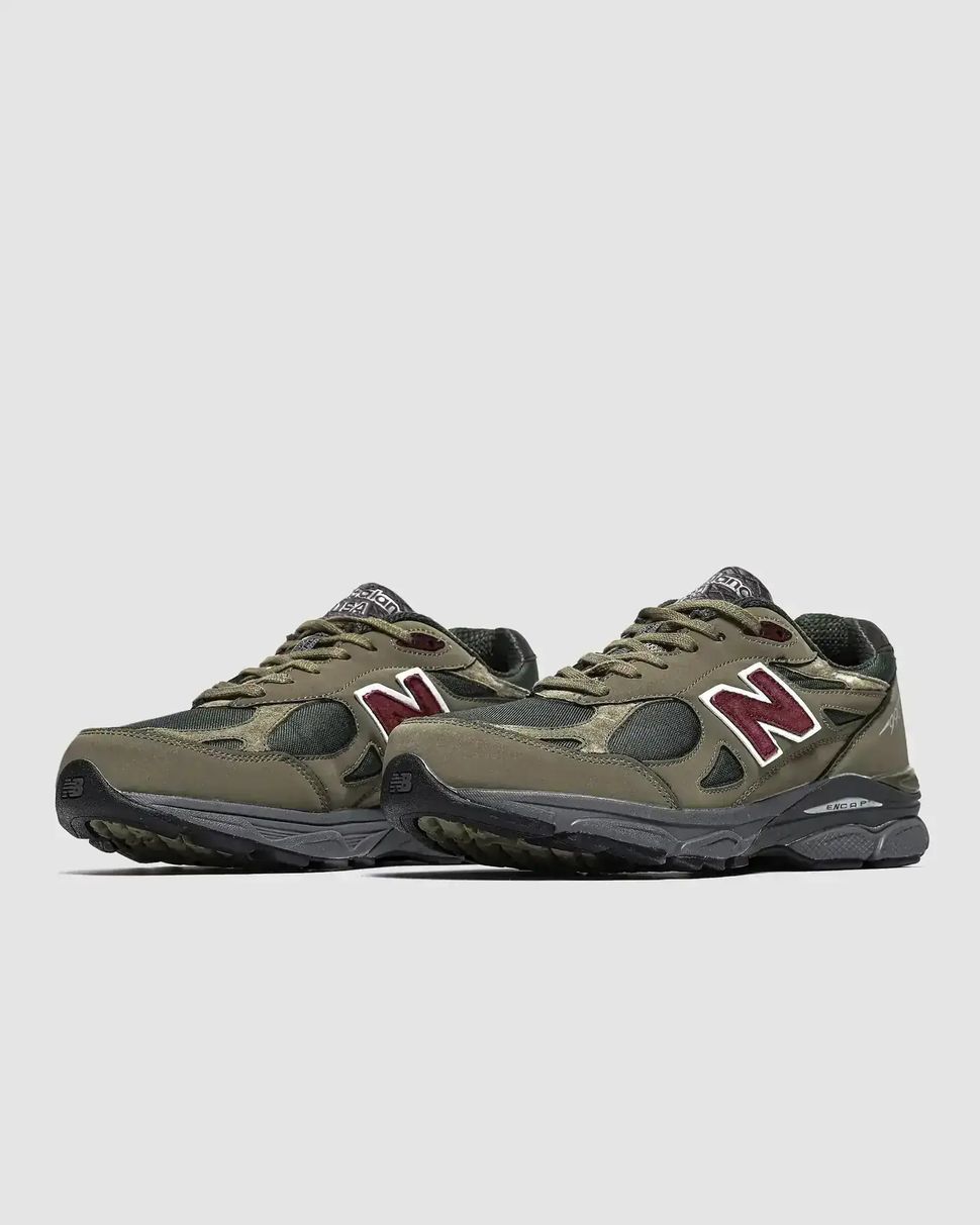 New Balance 990v3 Dark Olive Burgundy USA