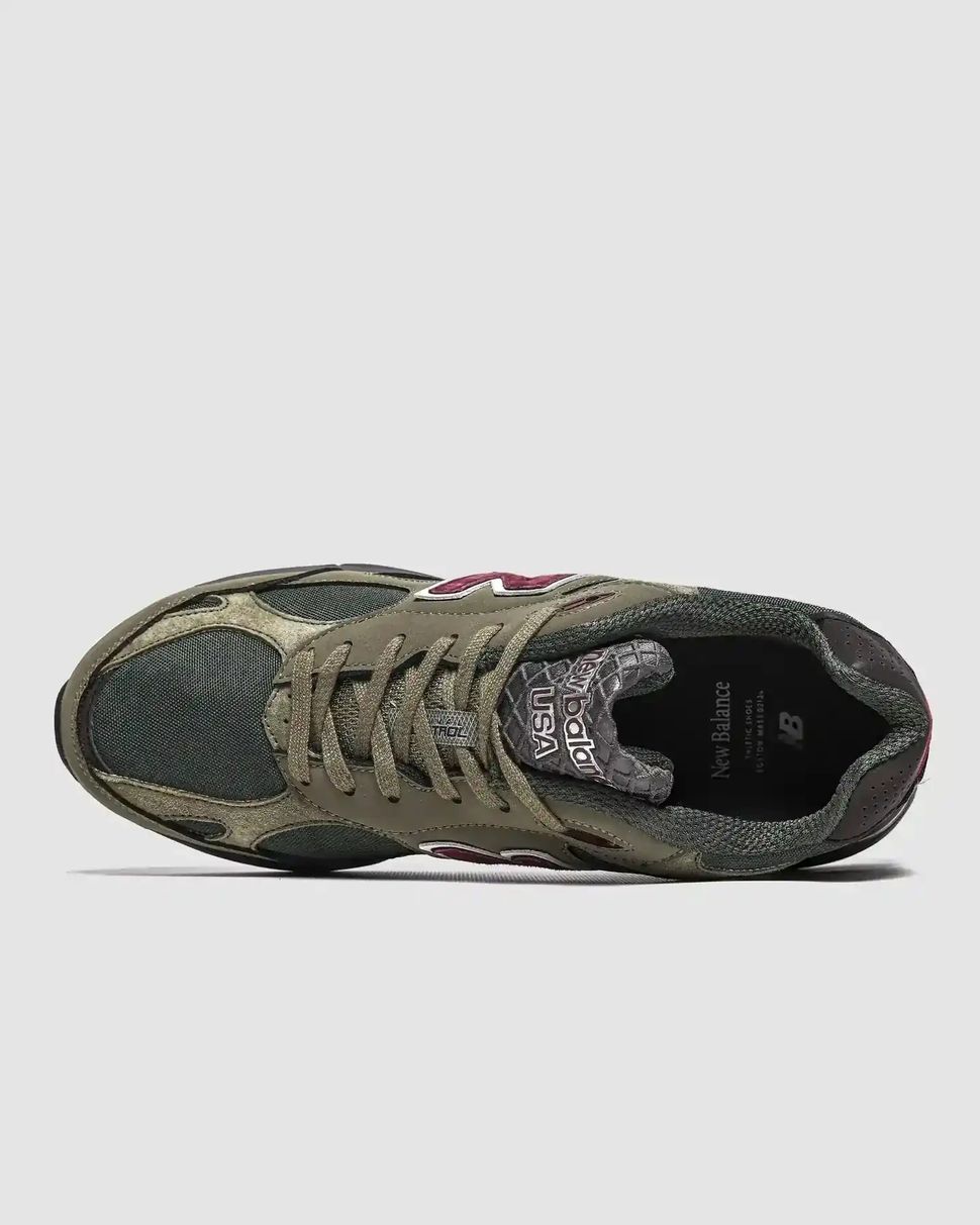 New Balance 990v3 Dark Olive Burgundy USA
