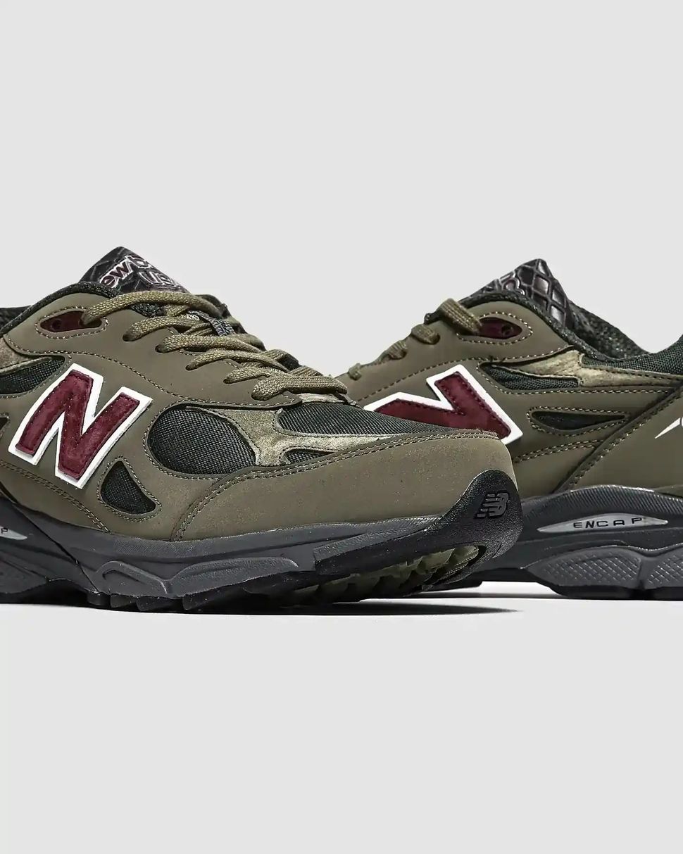 New Balance 990v3 Dark Olive Burgundy USA