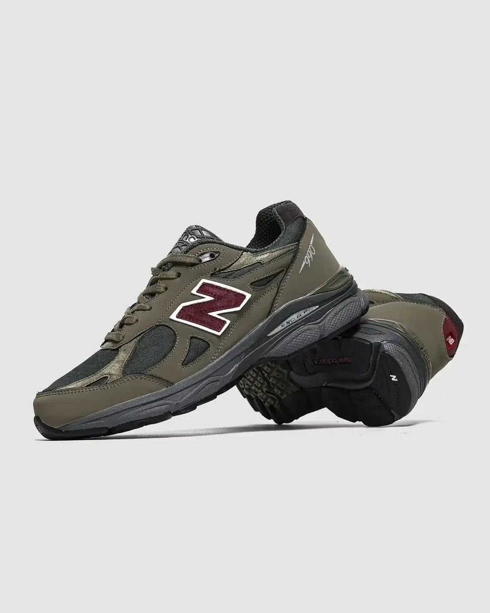 New Balance 990v3 Dark Olive Burgundy USA