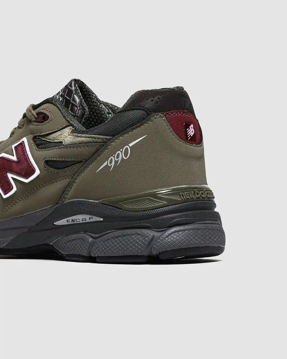 New Balance 990v3 Dark Olive Burgundy USA