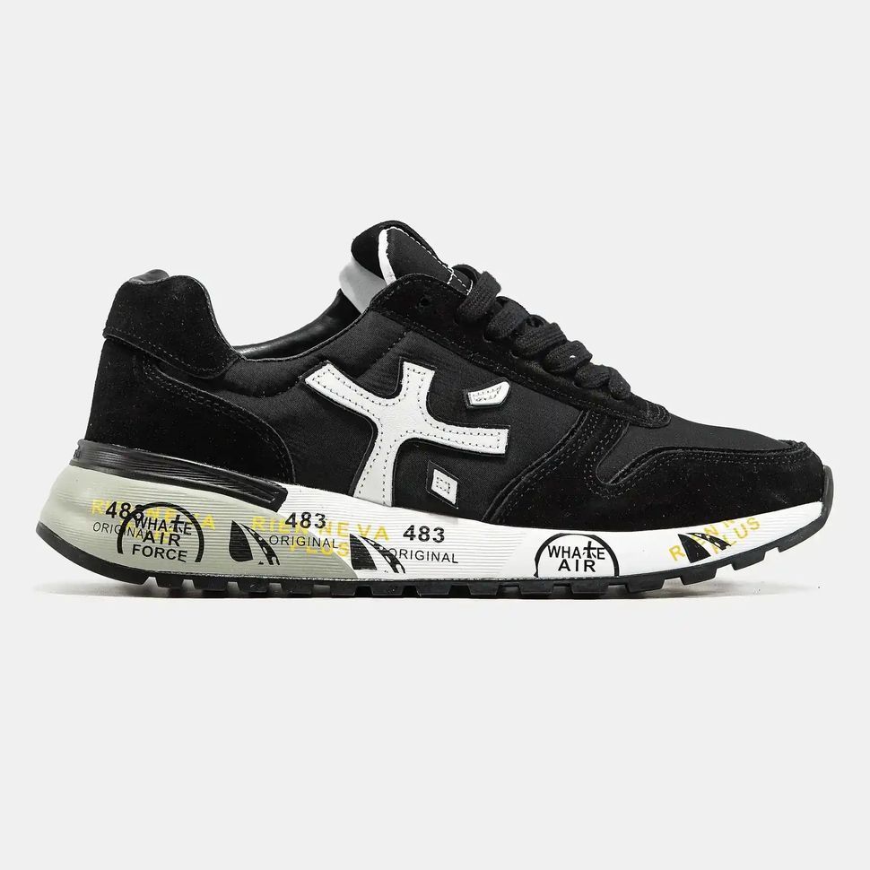 Premiata Mick Black White Grey Sole