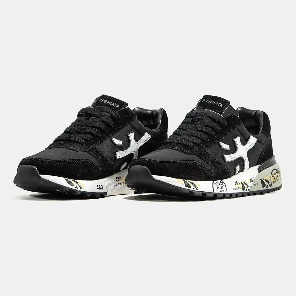 Premiata Mick Black White Grey Sole