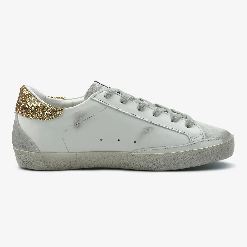 Golden Goose Superstar White Red Gold Glitter, 36