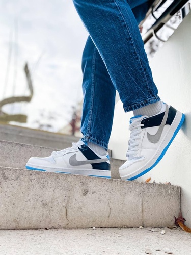 Кросівки Nike Dunk LOW NEUTRAL GREY LASER BLUE 6090 фото